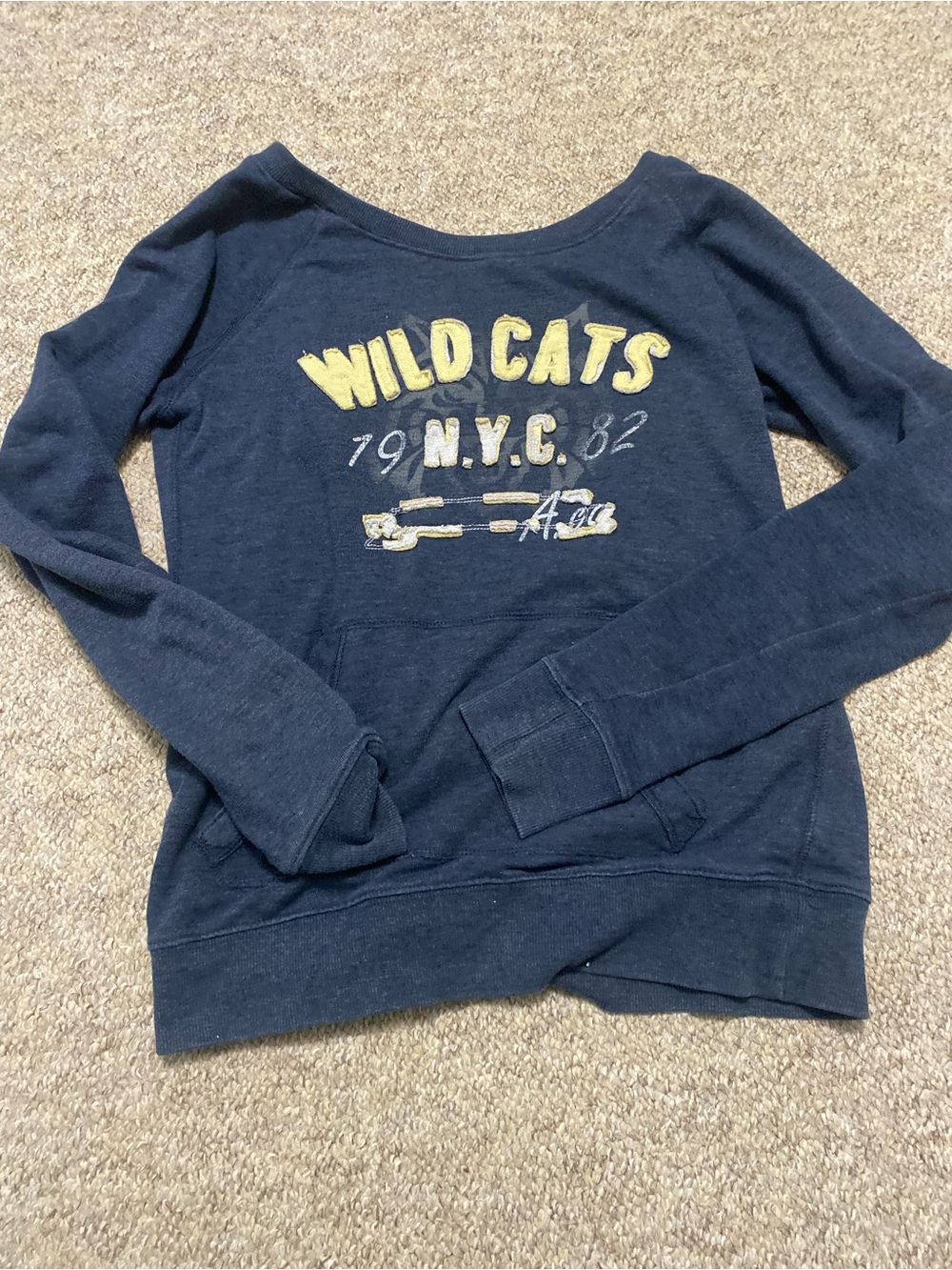 Y2K/2000s Ardene Wild Cats NYC" Long-Sleeve Pullover - Size L